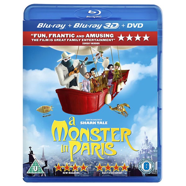 Un monstre à Paris 3D (Blu-Ray 3D, Blu-Ray 2D et DVD)