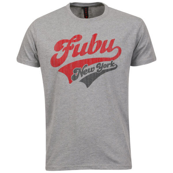 FUBU Men's Vintage New York T-shirt - Grey