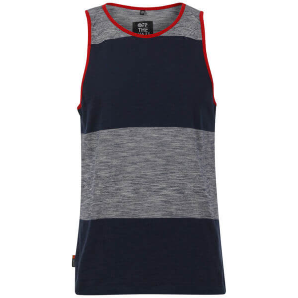 Vans Men's Marl Stripe Tank Vest - Dress Blue