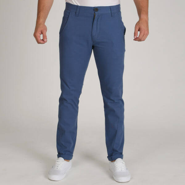Bellfield Men's Twisted Leg Chino - Brilliant Blue
