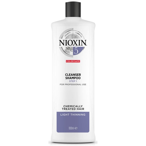 NIOXIN System 5 Cleanser Shampoo for Medium to Coarse, Normal to Thin Hair 1000ml