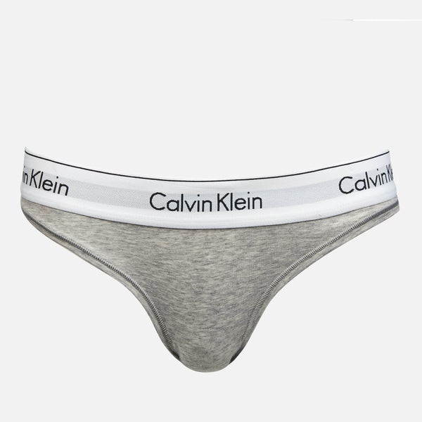 Calvin Klein Women's Modern Cotton Bikini Briefs - Grey Heather - L