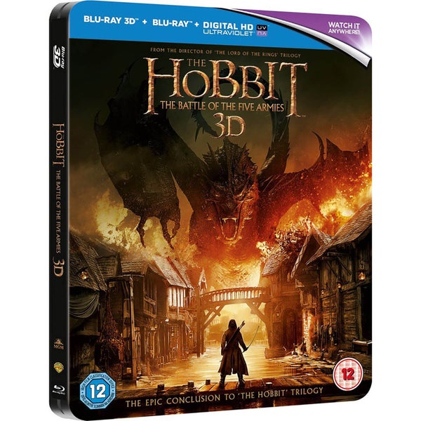 The Hobbit: Battle of the Five Armies 3D (Includes 2D Verision) - Limited Edition Steelbook