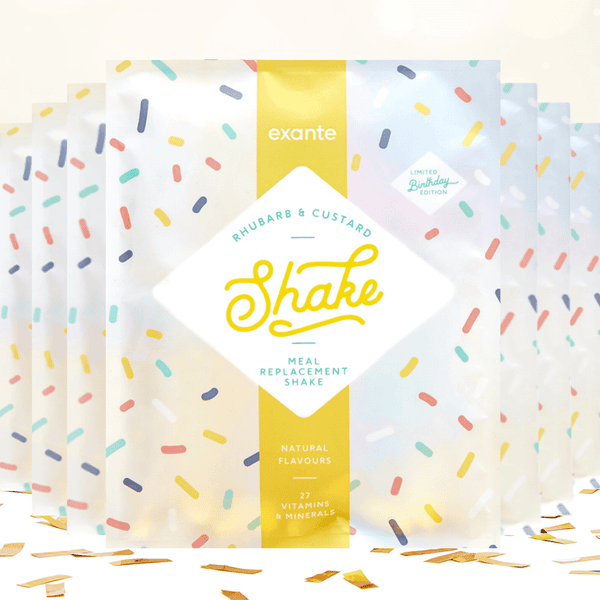 Meal Replacement Rhubarb & Custard Flavour Shake Box of 7