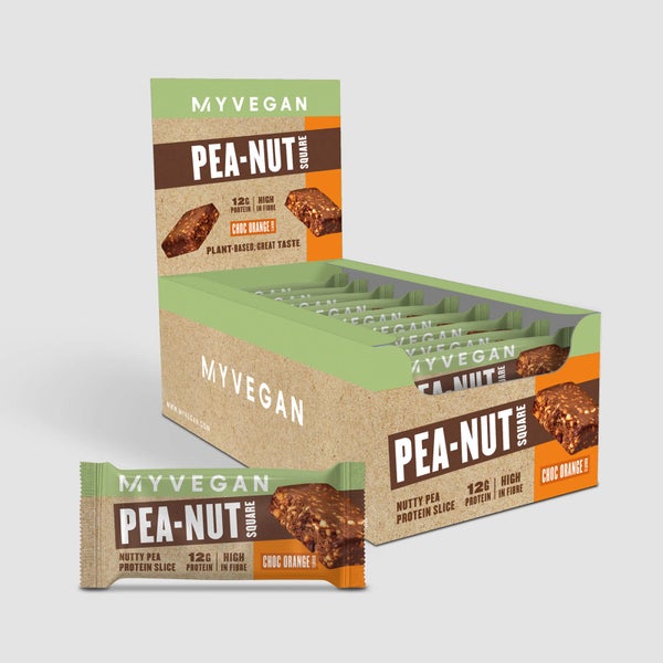 Pea-Nut Square vegán szelet - Chocolate, Cashew & Orange