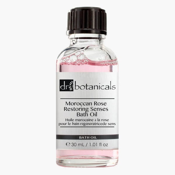 Óleo de Banho Regenerador dos Sentidos de Rosa Marroquina da Dr Botanicals 30 ml