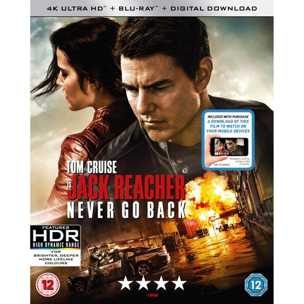 Jack Reacher : Never Go Back - 4K Ultra HD (avec téléchargement numérique)