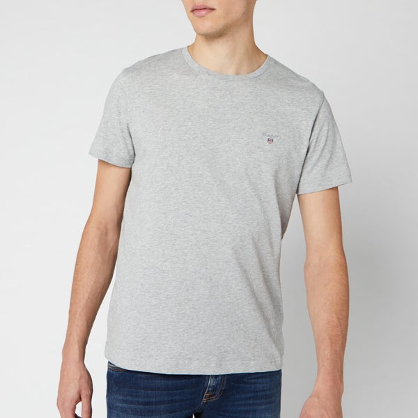 GANT Men's Original Short Sleeve T-Shirt - Light Grey Melange