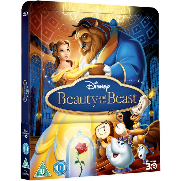 Beauty & The Beast 3D (Includes 2D Version) Zavvi Exclusive Lenticular Edition Steelbook