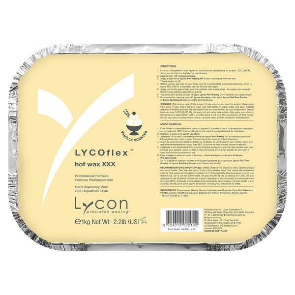 Lycon Lycoflex Vanilla Hot Wax Xxx 1Kg