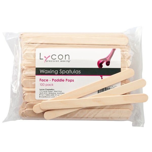 Lycon Waxing Spatulas Face Paddle Pops 100 Pack