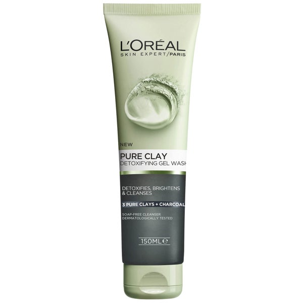 L'Oréal Paris Pure Clay Charcoal Detoxifying Gel Wash 150ml