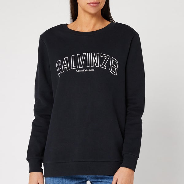 Calvin Klein Women's Core Fit Crew Neck Sweatshirt - Black