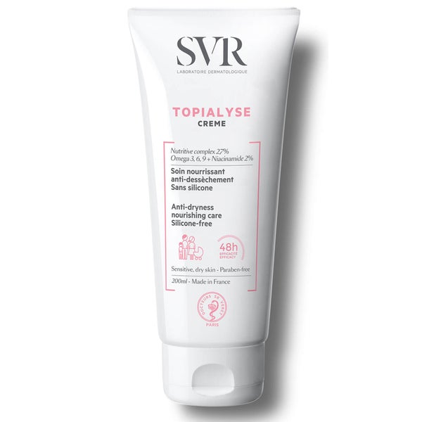SVR Topialyse Moisturising Face + Body Cream for Dry, Sensitive + Eczema-Prone Skin of All Ages - 200ml