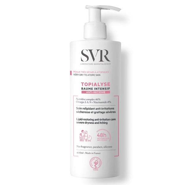 SVR Topialyse Intensively Nourishing Face + Body Balm for Extremely, Sensitive, Inflamed + Eczema-Prone Skin of All Ages - 400ml