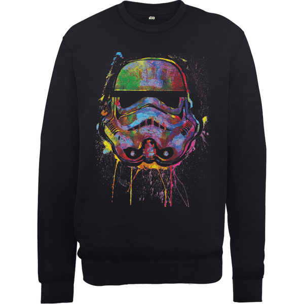 Sweat Homme Éclaboussures de Peinture Stormtrooper - Star Wars - Noir