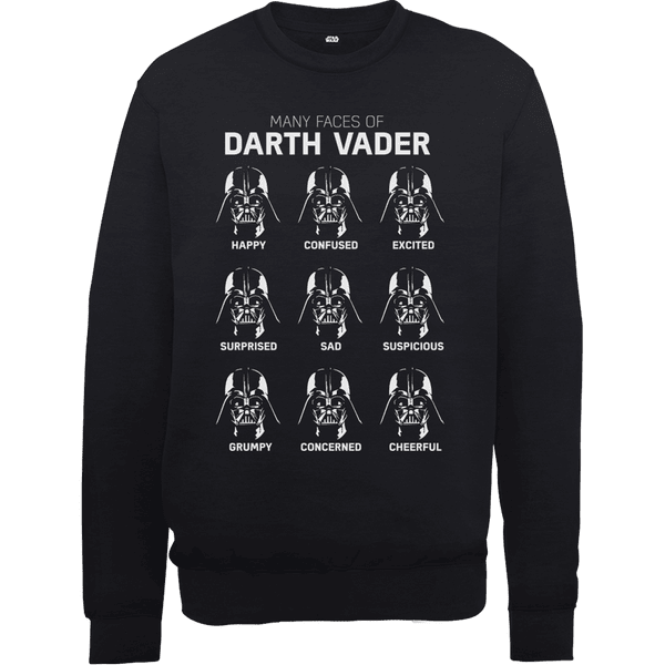 Felpa Star Wars Many Faces Of Darth Vader- Nero