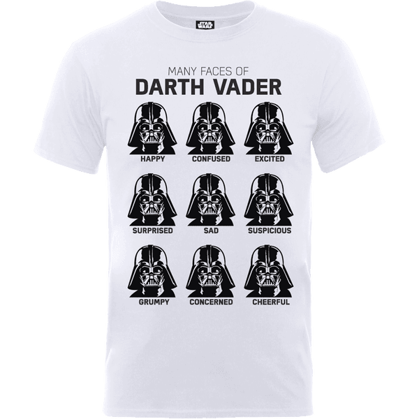 T-Shirt Homme Les Visages de Dark Vador - Star Wars - Blanc