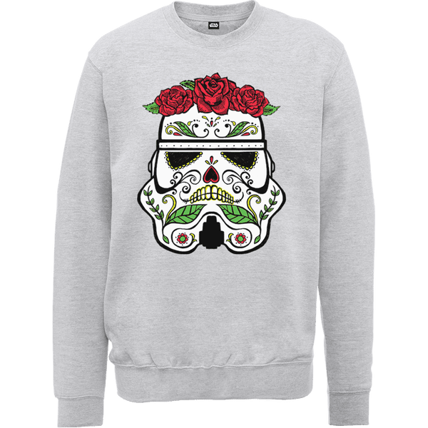 Sweat Homme Day of the Dead Stormtrooper - Star Wars - Gris