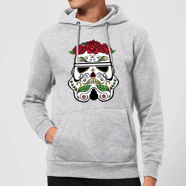 Star Wars Day Of The Dead Stormtrooper Pullover Hoodie - Grey