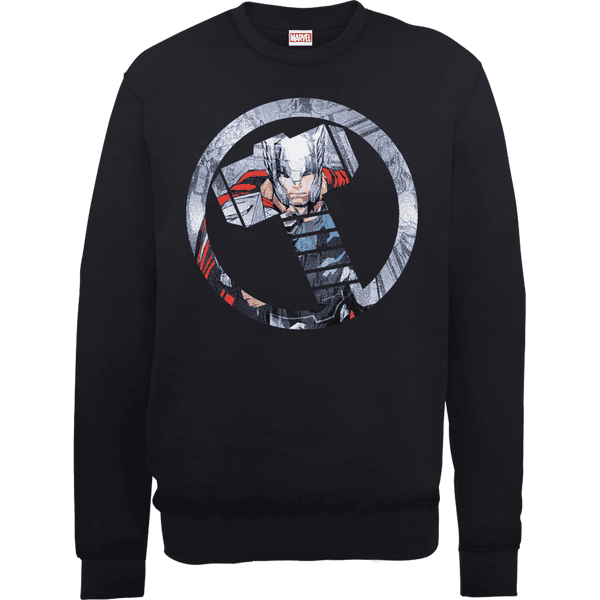 Marvel Avengers Assemble Thor Montage Sweatshirt - Black