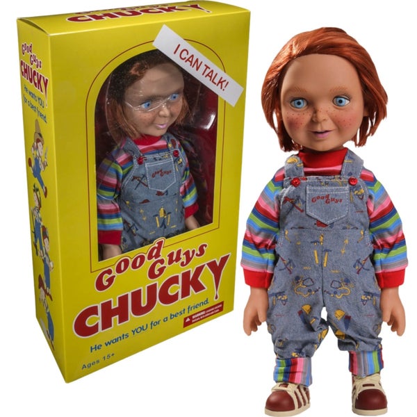 Poupée Parlante Chucky Heureux - Mezco 38 cm