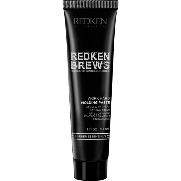 Redken Brews Men's Work Hard Molding Paste 30ml (Free Gift)