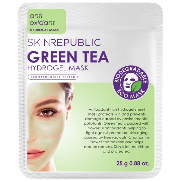 Skin Republic Hydrogel Face Sheet Mask Green Tea hydrożelowa maseczka do twarzy z ekstraktem z zielonej herbaty 25 g
