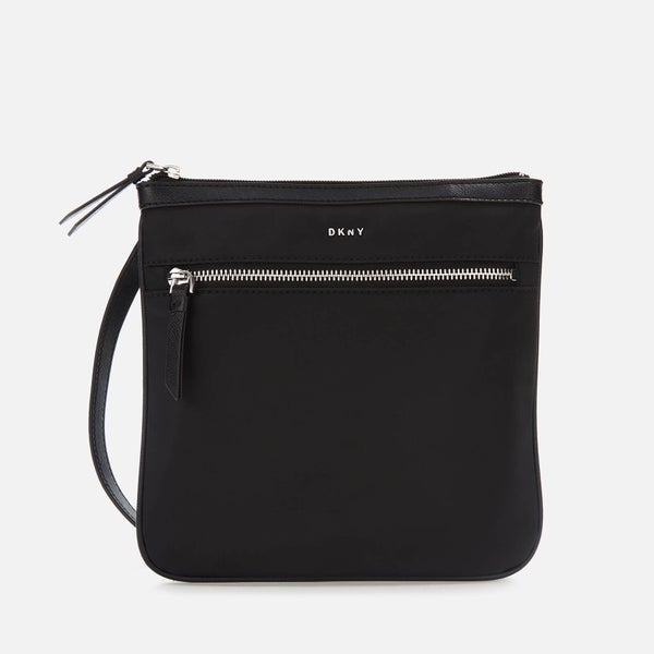 DKNY Women's Casey Zip Cross Body Bag - Black/Silver