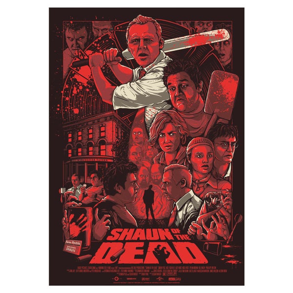 Shaun of the Dead "Who Died and Made You King of the Zombies" Screenprint