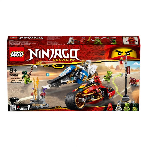 LEGO NINJAGO: Kai's Blade Cycle & Zane's Snowmobile (70667)