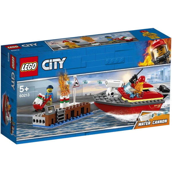 LEGO City: Dock Side Fire Boat Bath Toy with Firemen (60213)