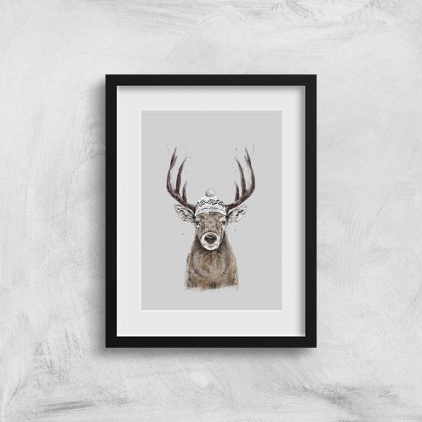 Balazs Solti Winter Deer Art Print