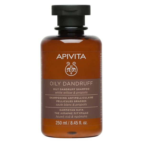 Шампунь против перхоти для жирных волос APIVITA Holistic Hair Care Oily Dandruff Shampoo - White Willow & Propolis 250 мл
