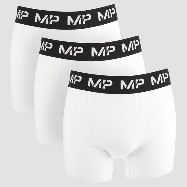 MP メンズ エッセンシャル ボクサー - ホワイト（3枚組） - L