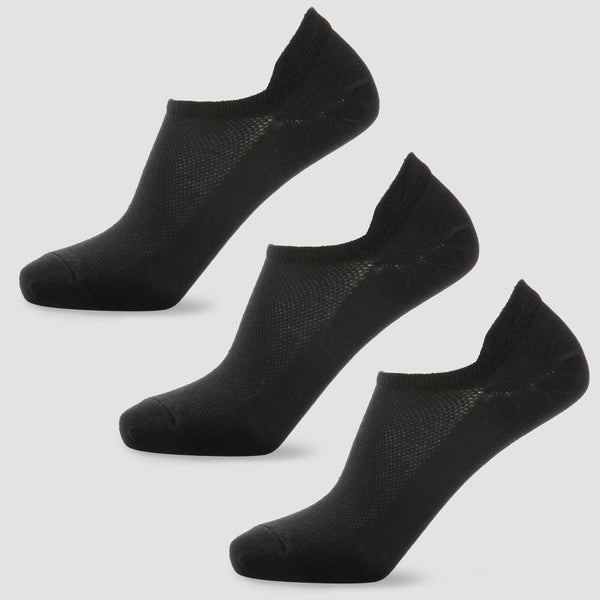 MP ženske Essentials čarape za gležnjeve - crne (3 kom.)