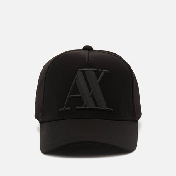 Armani Exchange Men's Rubber Ax Logo Cap - Black