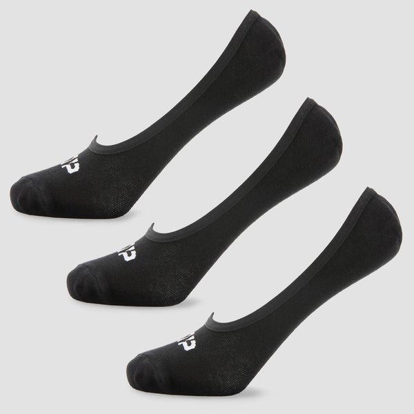 MP Men's Invisible Socks - Black (3 Pack) - UK 6-8