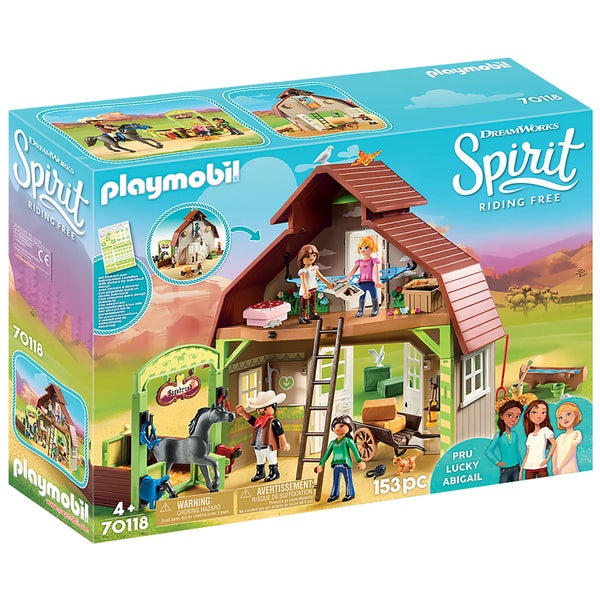 Playmobil DreamWorks Spirit Barn with Lucky, Pru and Abigail (70118)