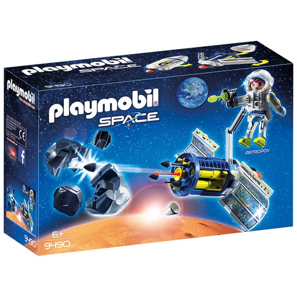 Playmobil Satellite Spationaute avec Satellite et Météorite (9490)