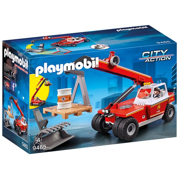 Playmobil City Action Fire Crane with Pallet Fork Attachments (9465)