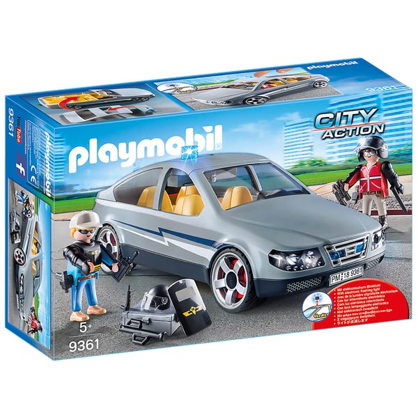 Playmobil City Action SWAT Undercover Car with Removeable Flashing Blue Light (9361)