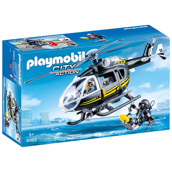 Playmobil City Action SWAT Helicopter with Working Winch (9363)