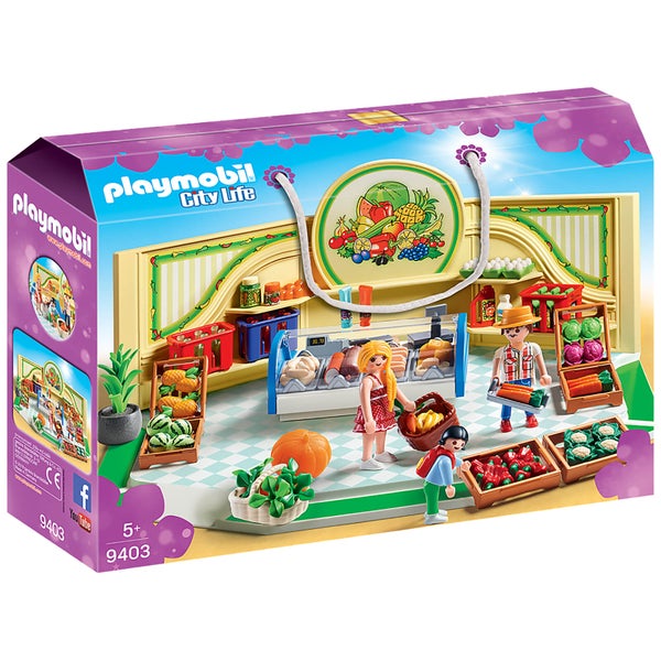 Playmobil City Life Grocery Shop with Fridge Counter (9403)