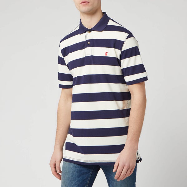 Joules Men's Filbert Striped Classic Fit Polo Shirt - Navy Cream Stripe