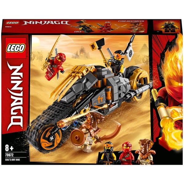 LEGO NINJAGO: Cole’s Dirt Bike Toy for Kids (70672)