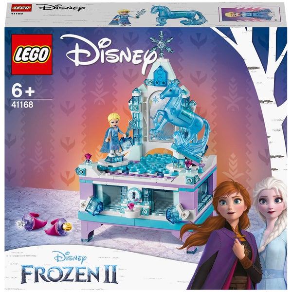 LEGO 41168 Disney Frozen 2 Elsa’s Sieradendooscreatie met Prinses Elsa Minipop en Nokk Figuur, Lade, Spiegel en Draaitafel