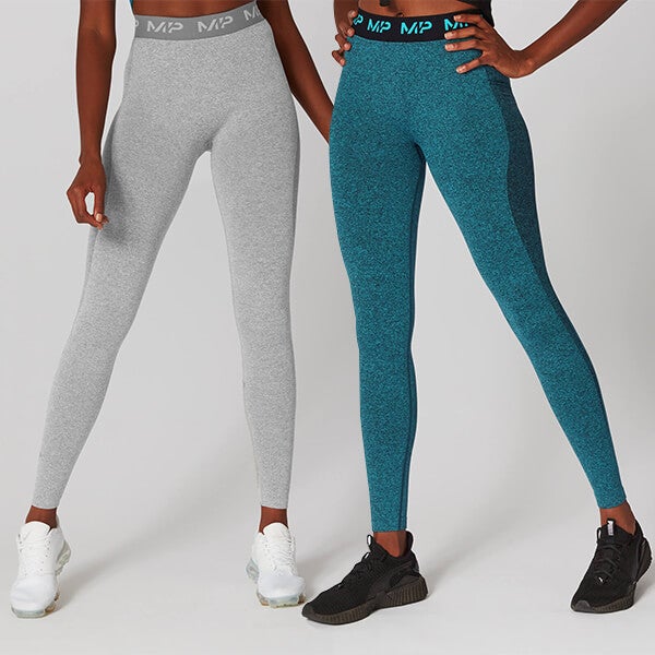 MP Women's Black Friday Limited Edition Curve Leggings - Silver/Lagoon (2 Pack)