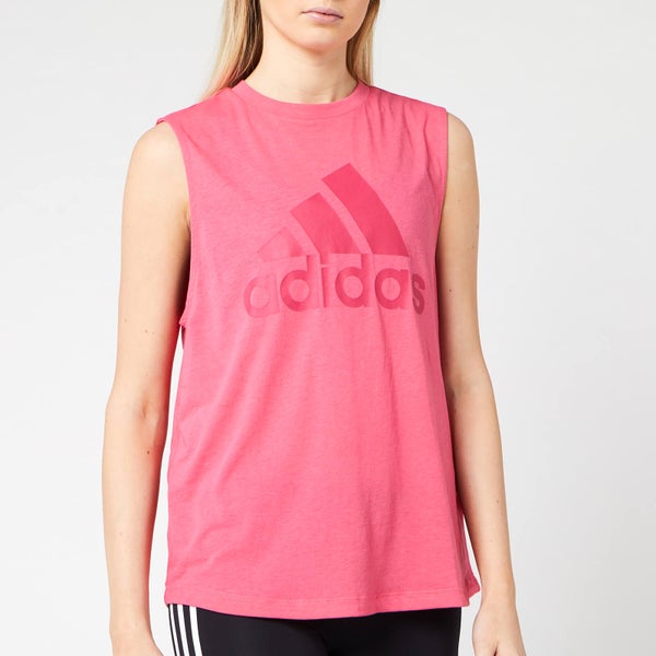 adidas Women's MH Bos Tank Top - Real Pink