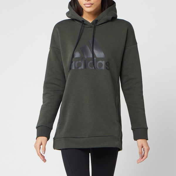 adidas Women's MH Bos Oh Hoodie - Legend Earth